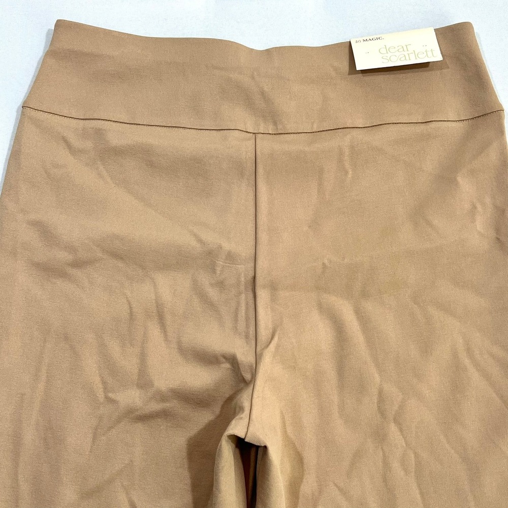 Dear Scarlett NWT Magic Flare‎ Pants Women's 1X Tan Beige Tummy Control Pull On - Picture 12 of 16